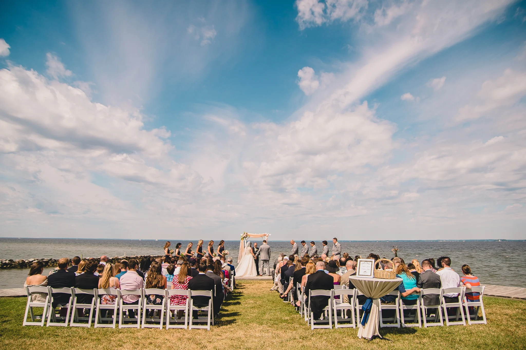 Derrick &amp; Leah's Elegant Waterfront Wedding, Pt. II: The Ceremony | Lynchburg Wedding Photographers at Silver Swan Bayside, Maryland