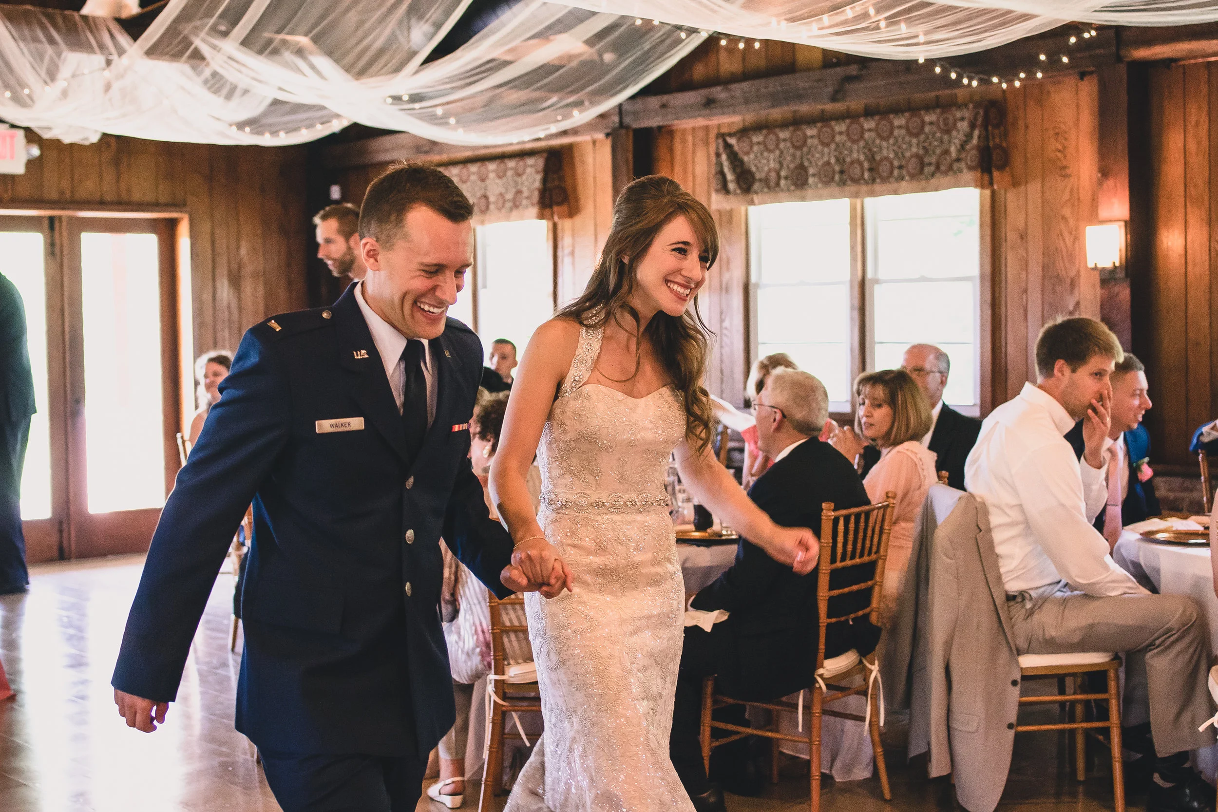 Caleb &amp; Christina's Timeless Military Wedding, Pt. V: The Reception | Lynchburg Wedding Photographers at Mead Lake Lodge in Rustburg, VA
