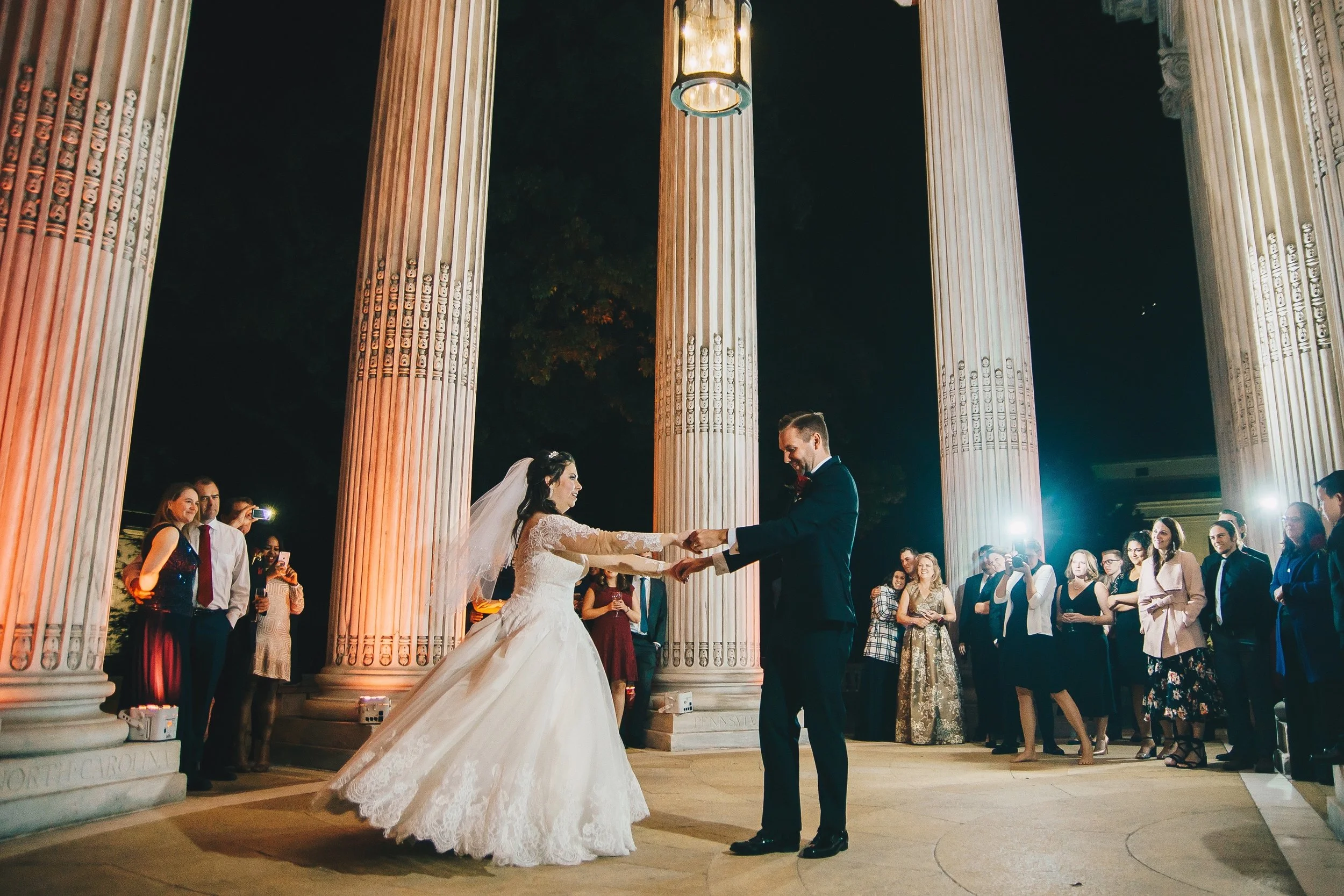 Nathan & Elaina's Romantic Capitol Wedding, Pt. IV: Reception | Lynchburg Wedding Photographers at DAR Memorial Hall in Washington, D.C.