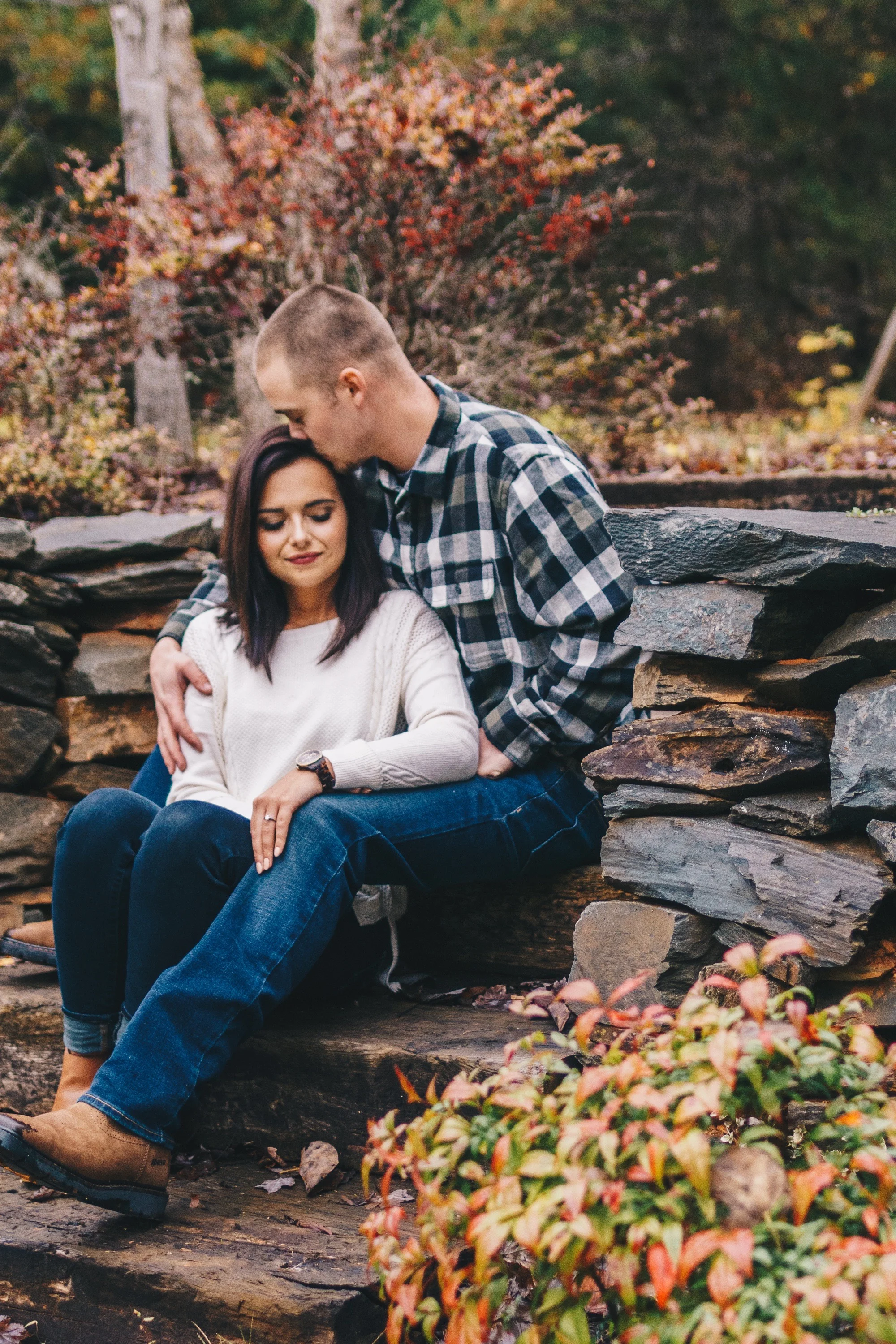 AJ &amp; Emma's Autumn Engagement Session | Lynchburg Wedding Photographers in Evington, VA