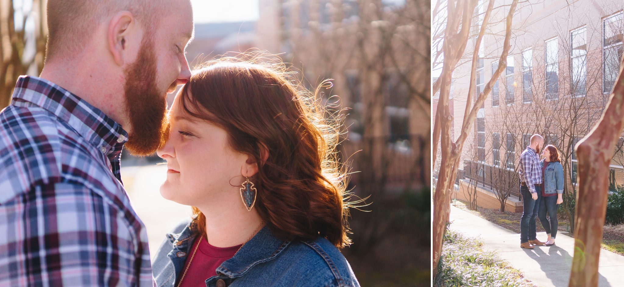 downtown lynchburg virginia engagement session by jonathan hannah photography