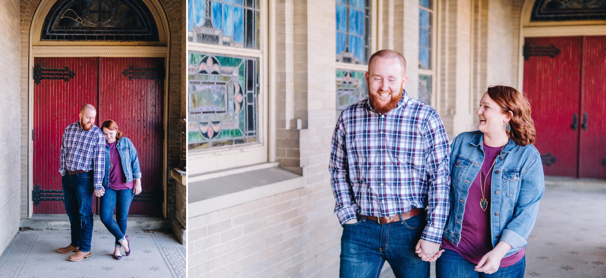 downtown lynchburg virginia engagement session by jonathan hannah photography