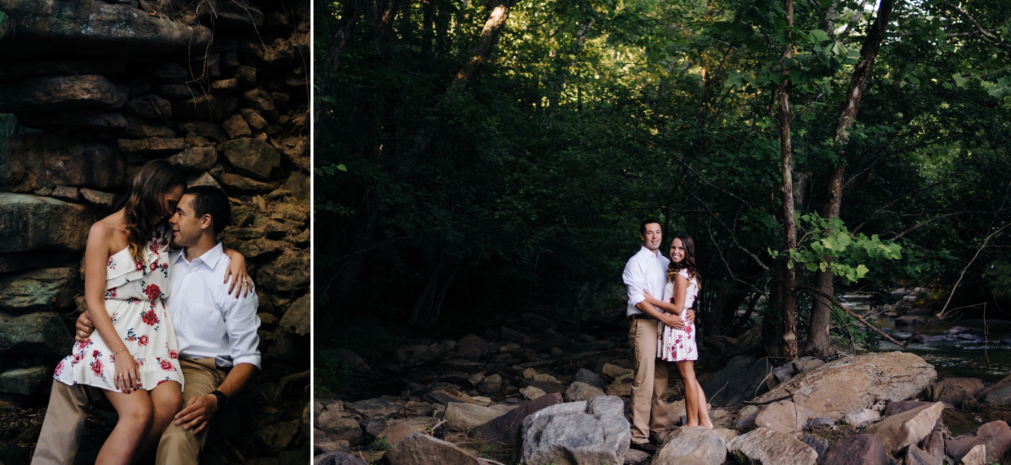 Lynchburg Virginia Wedding photographer Jonathan Hannah Photography waterfall engagement