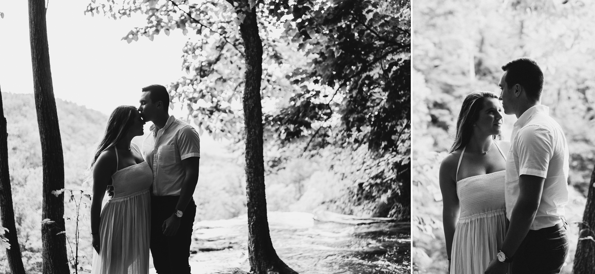 Falling Springs Falls Lynchburg Virginia Wedding photographer Jonathan Hannah Photography waterfall engagement