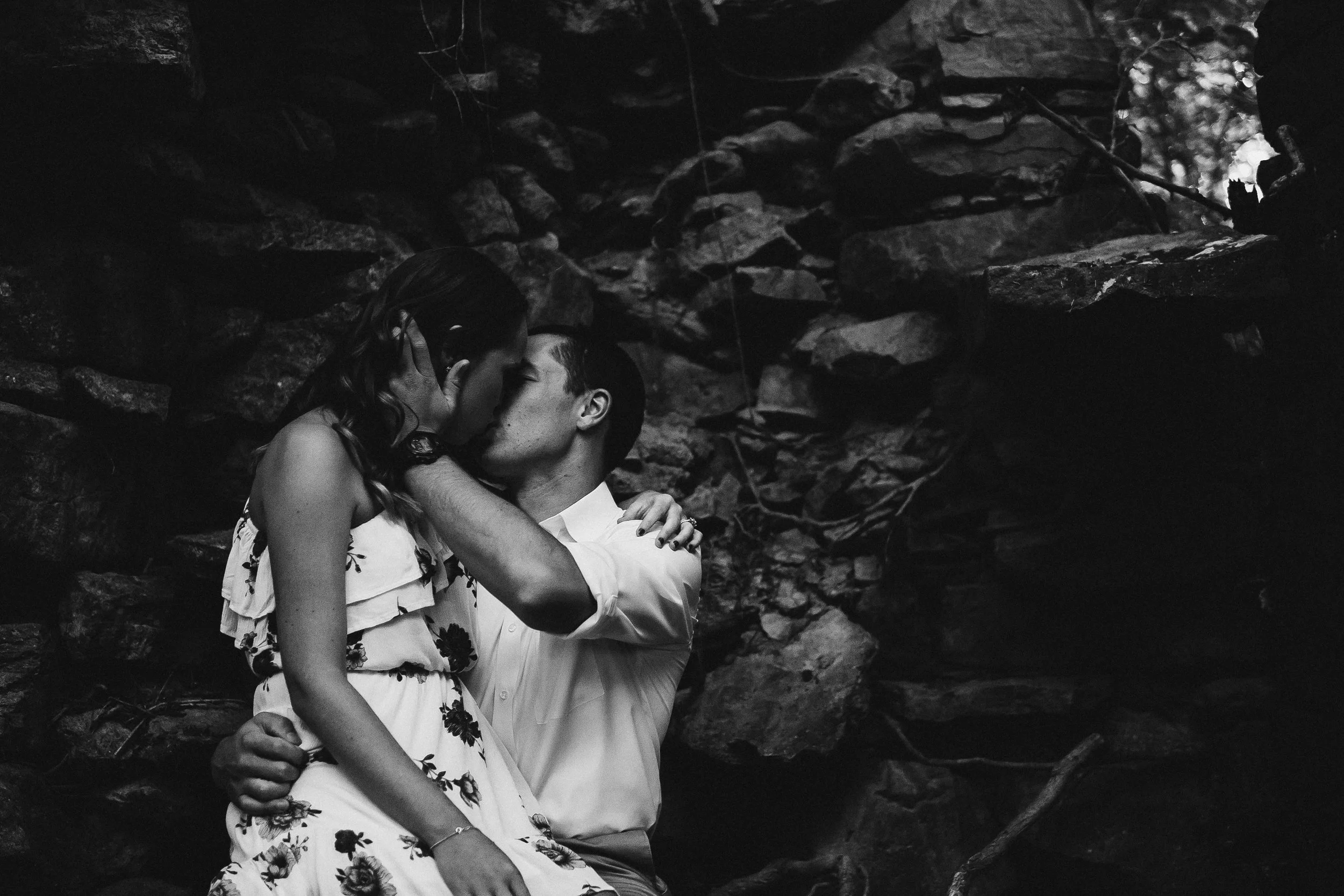 Jim &amp; Jasmine's Wilderness Engagement Session at White Falls, Virginia