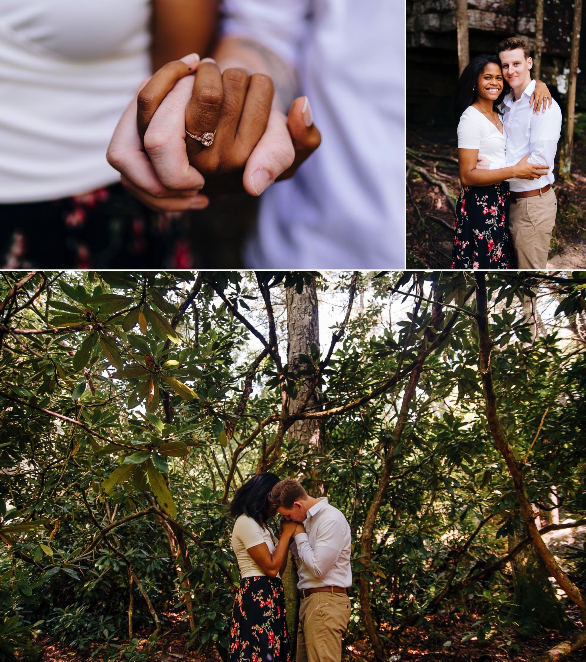 Dismal Falls VA Waterfall engagement Lynchburg Virginia Wedding photographer Jonathan Hannah Photography