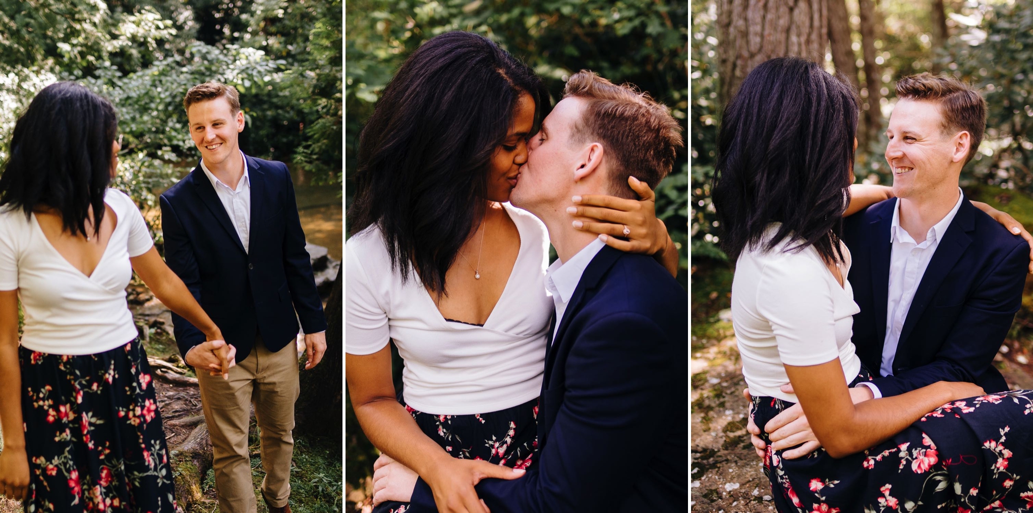 Dismal Falls VA Waterfall engagement Lynchburg Virginia Wedding photographer Jonathan Hannah Photography