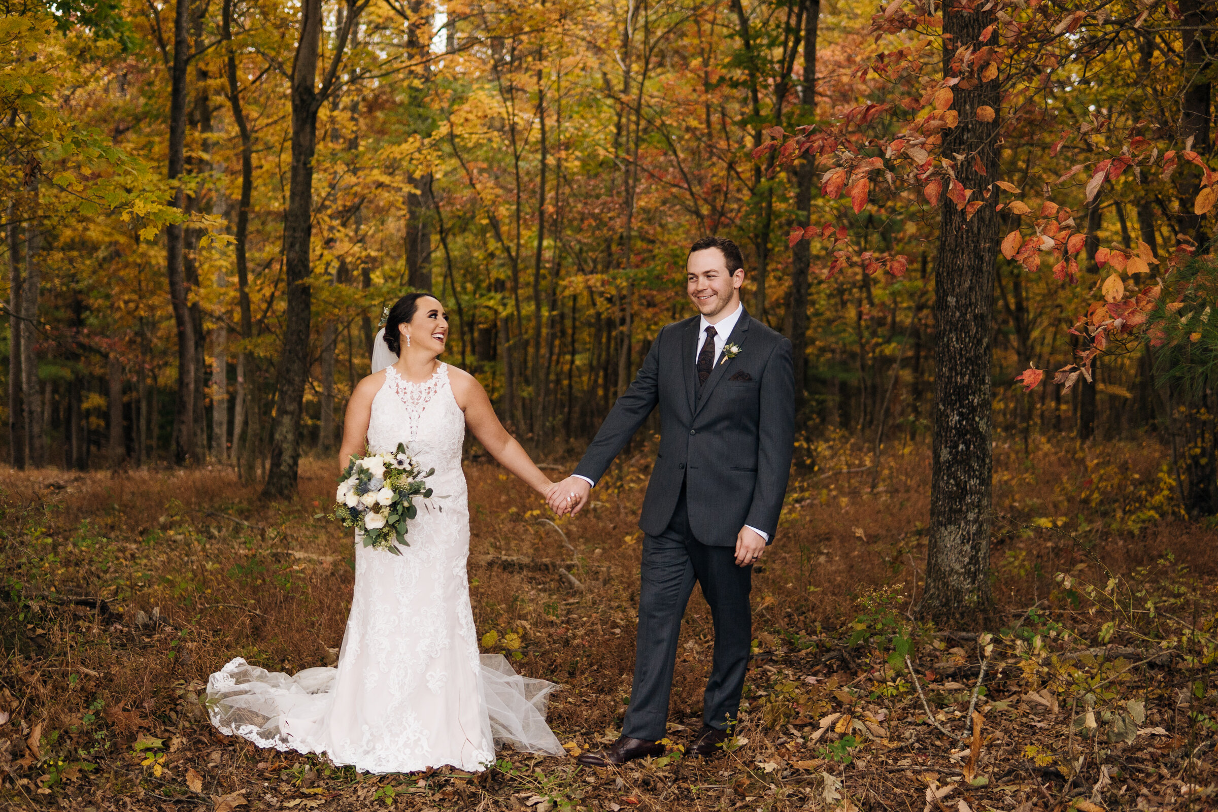 Garrett & Caitlin's Fall Wedding at the Four Winds at North Mountain,  Virginia