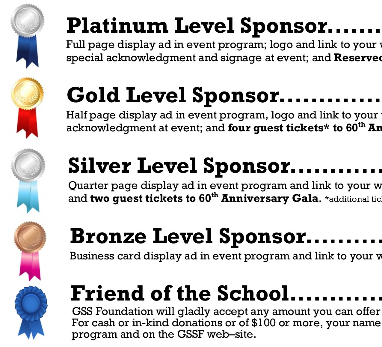 Sponsor the 60th Anniversary Gala