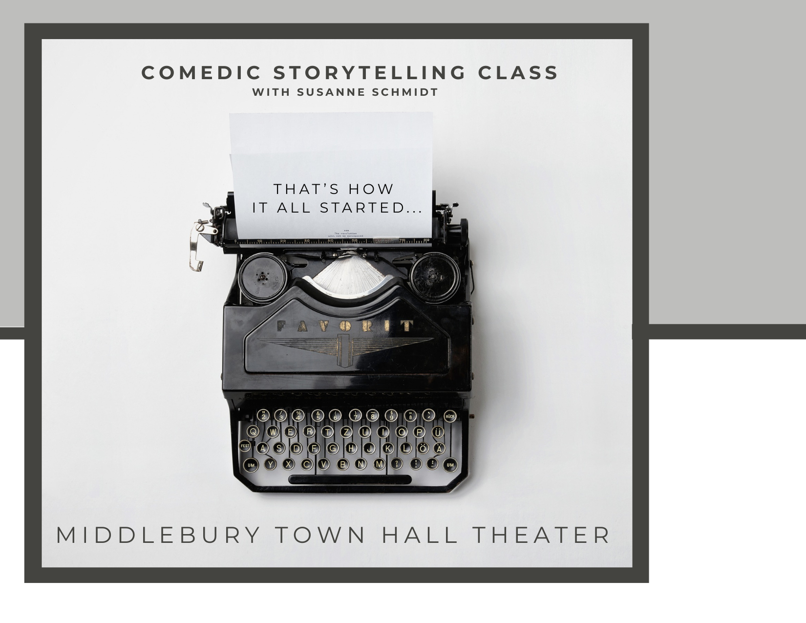 Comedic Storytelling Class 
