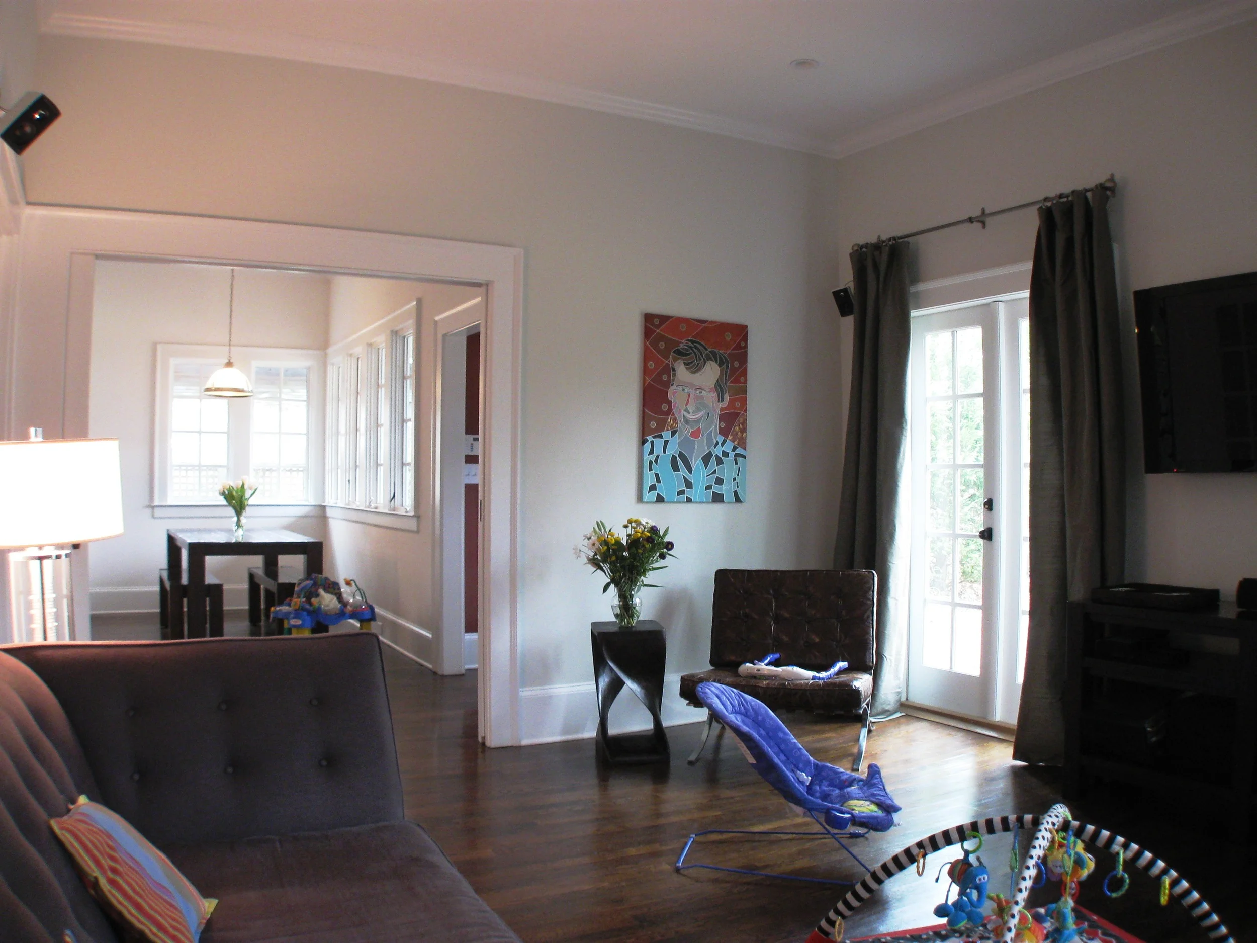 Family Room looking towards Banquette