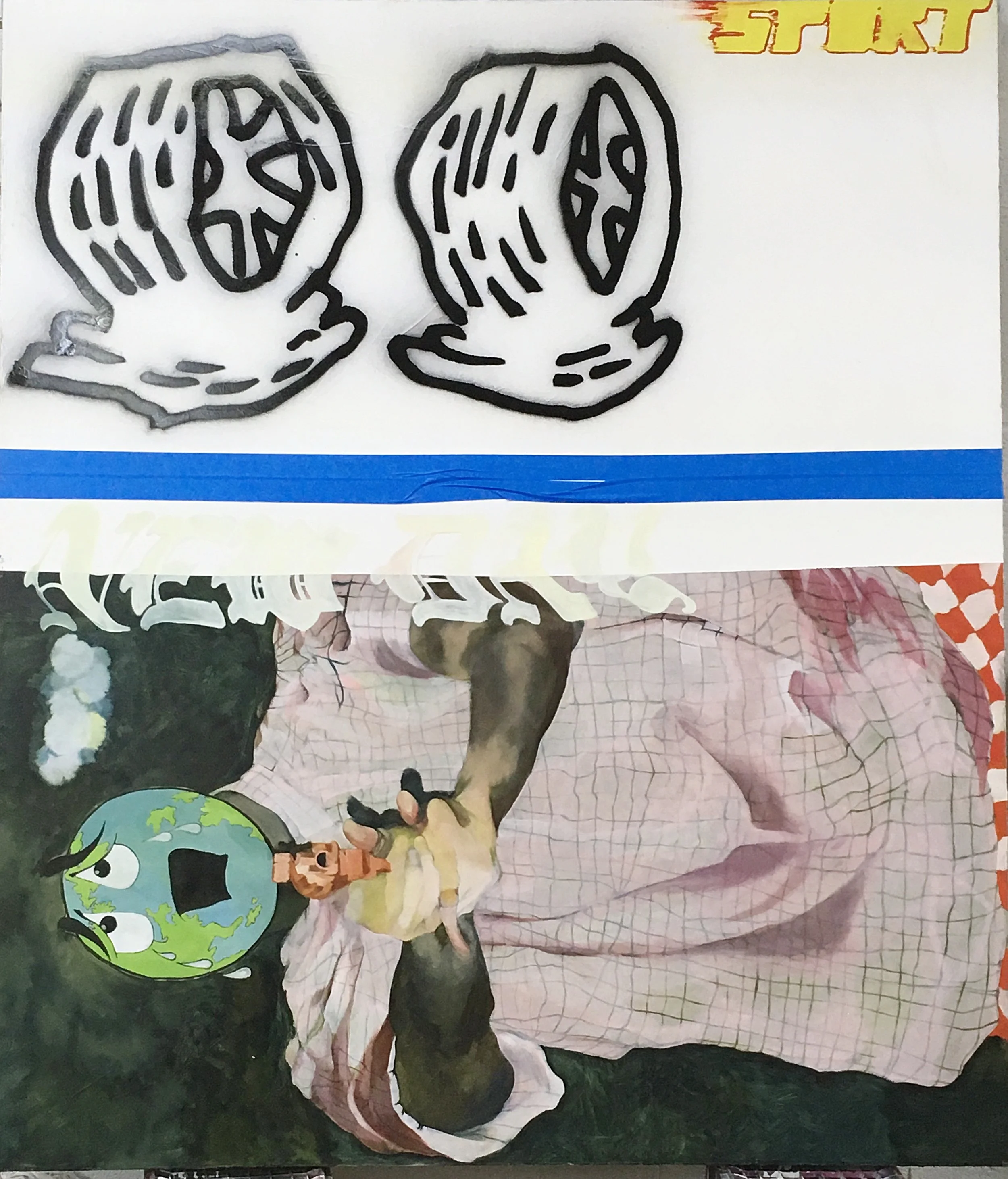 "Untitled ('This clown is the father of your new child')" 2018