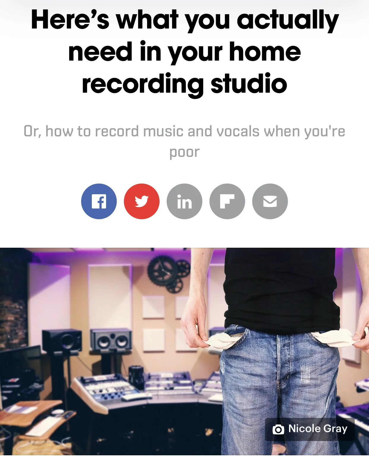 Home Studio Setup
