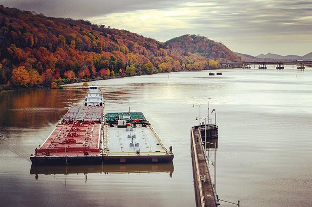 Around this time last year, we were spending the week in Little Rock, AK. We took this shot while walking across the Big Dam Bridge, spanning the Arkansas River. We&rsquo;re digging all those fall colors right now, as all of Nebraska&rsquo;s quickly 