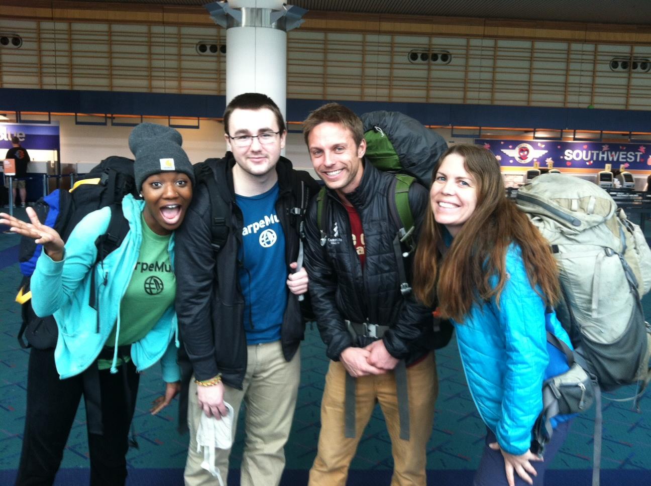 Sunte 'Ohna and Jake are off to South America with their leaders Mac and Gwen.