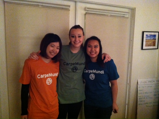 Mana modeling our new t shirts with Amanda and Lilly.