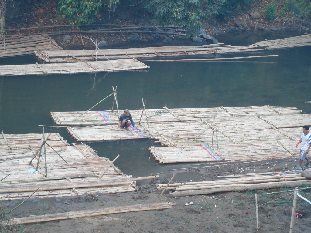 Building the rafts we would use...