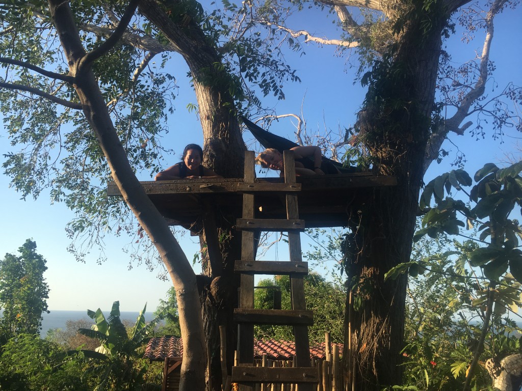 Lounging in the tree house 