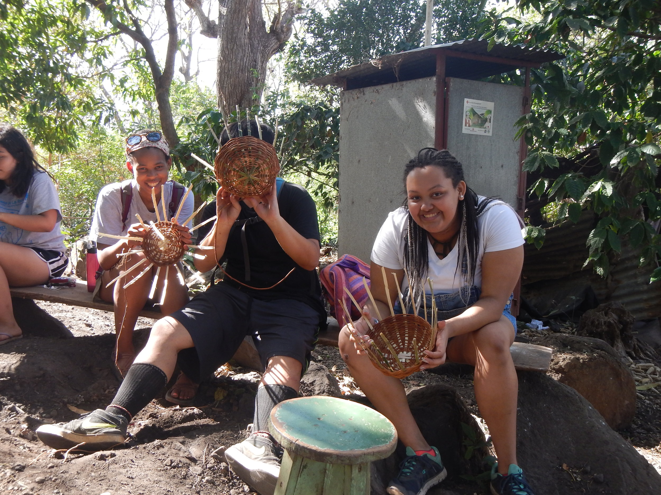 Making baskets 