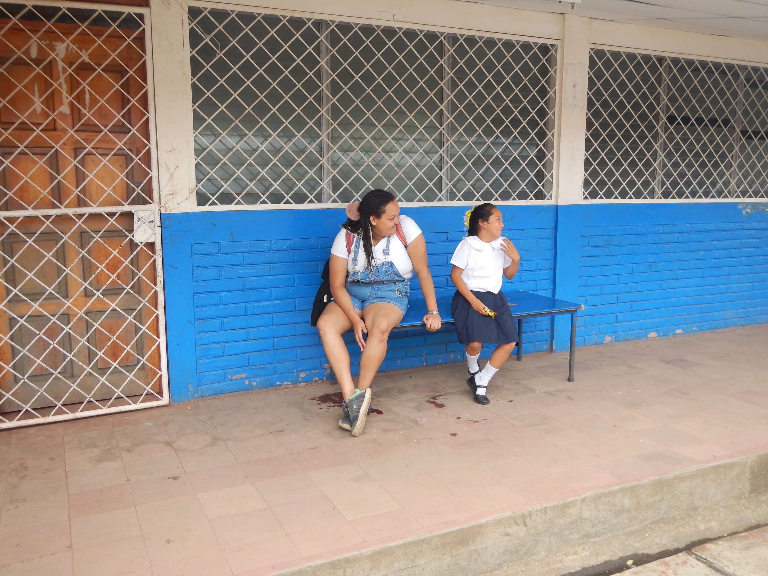 Volunteering at an elementary school