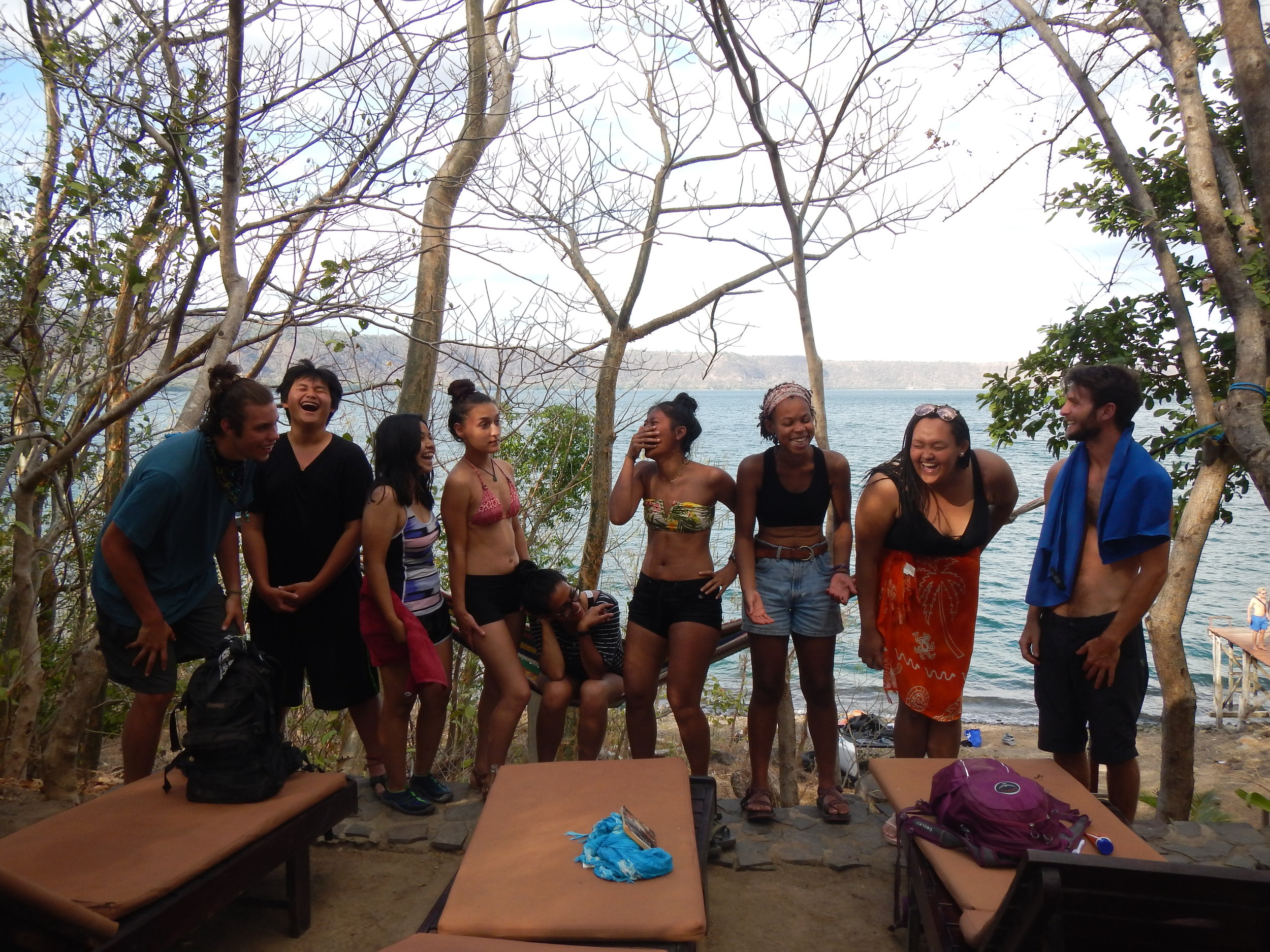 Laughing at Laguna de Apoyo