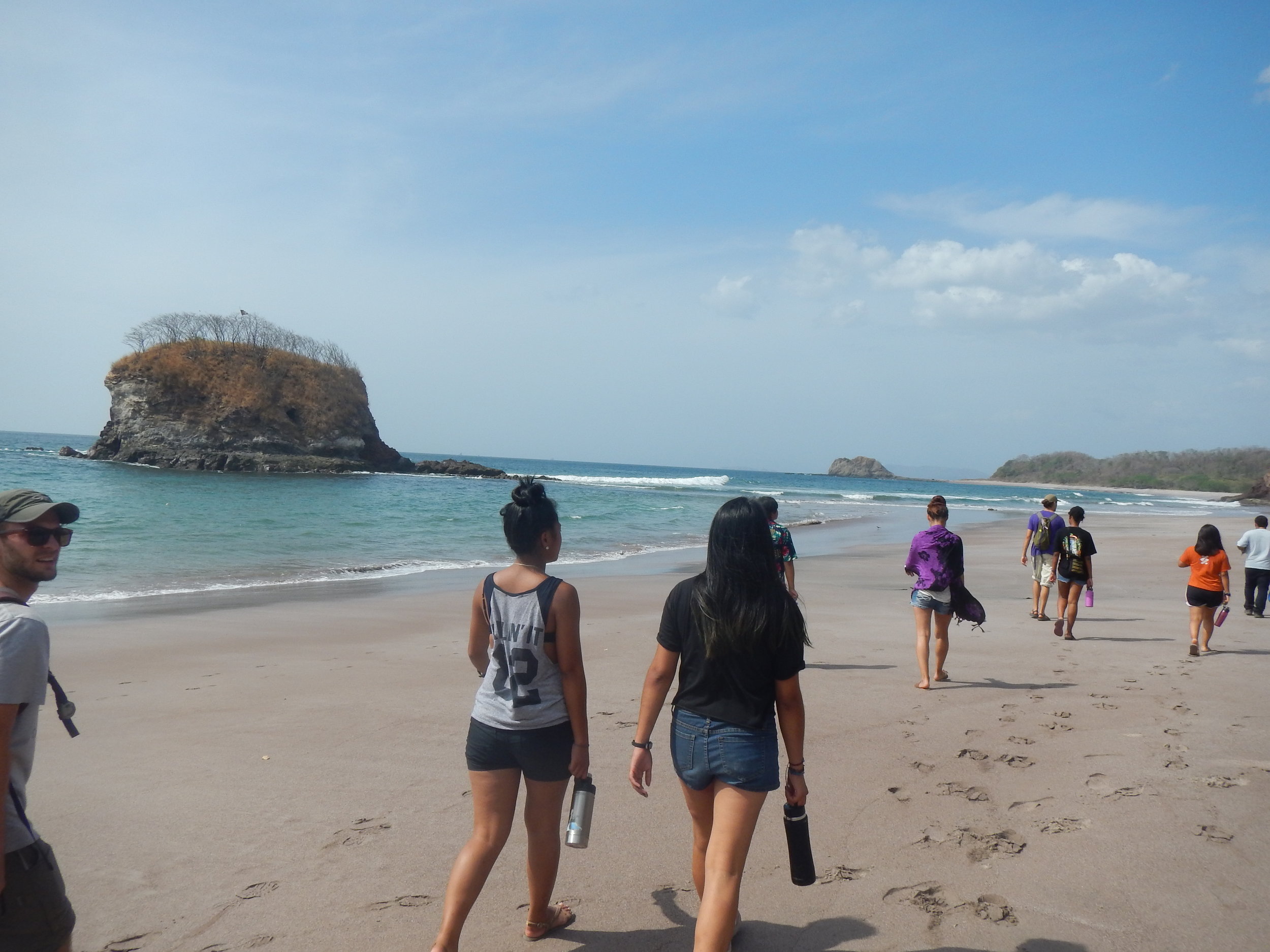 Walking on the beach