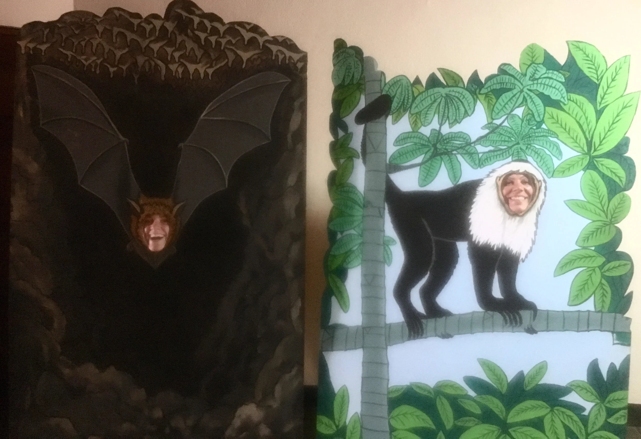 Kate the bat and Suzannah the monkey!