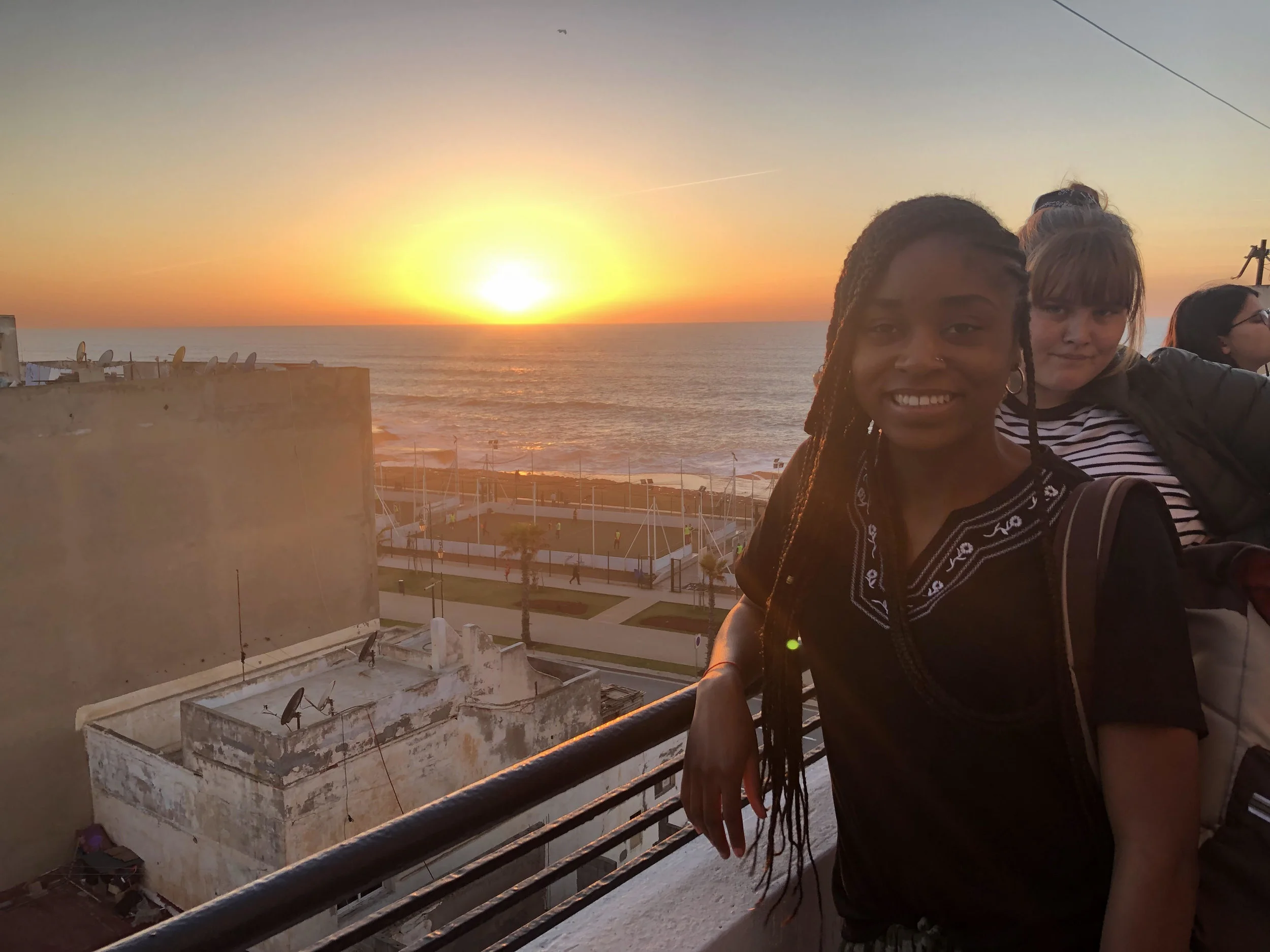 Sunset from Elizabeth and Badr’s apartment!