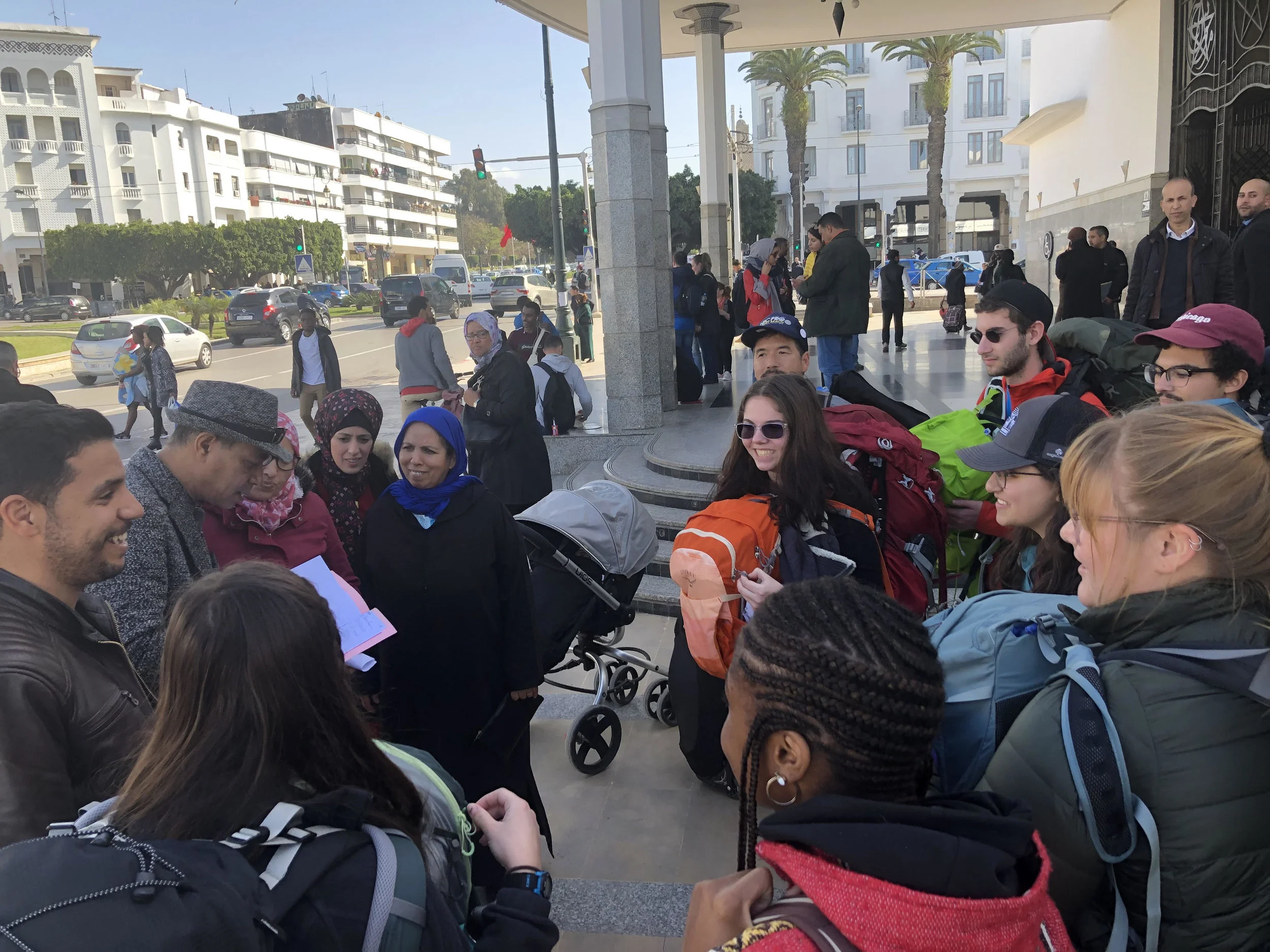 Meeting the homestay families!