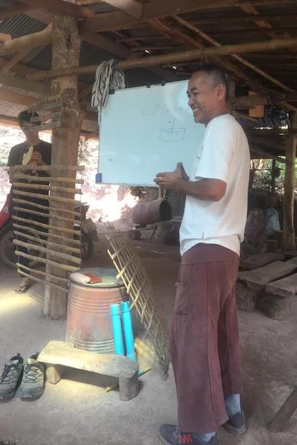 Sandot, the Sahainan Organic Farm founder, teaching about permaculture.