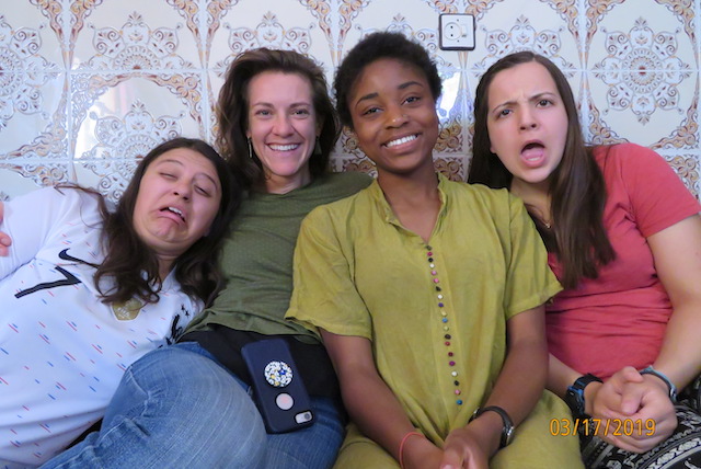 We made a group agreement that we would all be photogenic at all times. I can confirm Eliana is trying as hard as she can.