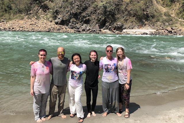Just minutes after bathing in the Ganga.