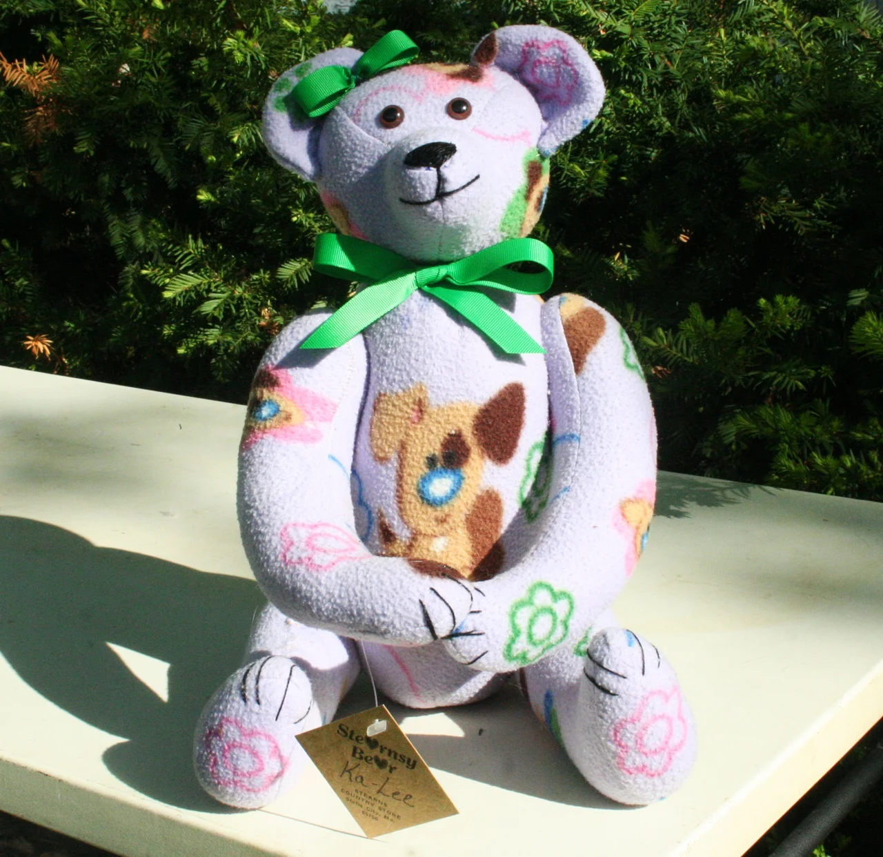 tiny treasures knitted bear comforter