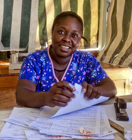 Chrislande Perceval in her new position at Pediatric Outpatient Clinic