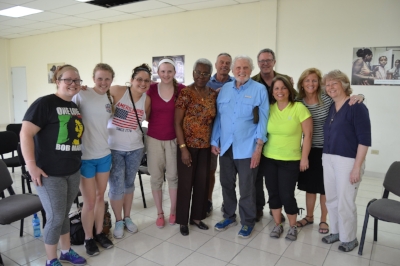 The Mission Education Encounter Team from North Broadway UMC at Grace Children's Hospital with ICC Haiti National Director Dr. Bijou.