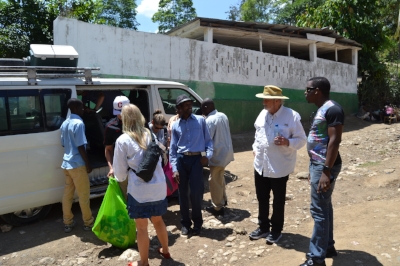 The group made a trip north to the Jolitrou clinic where they held a vacation bible school session with kids from the rural area. Group leader Marcus Atha said that this was a very special time for the team to connect with and play with the children.