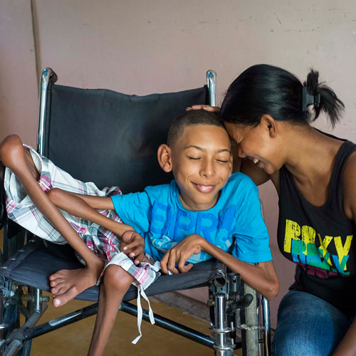 In the Dominican Republic, we equip mothers with exercises to practice with their children with disabilities.