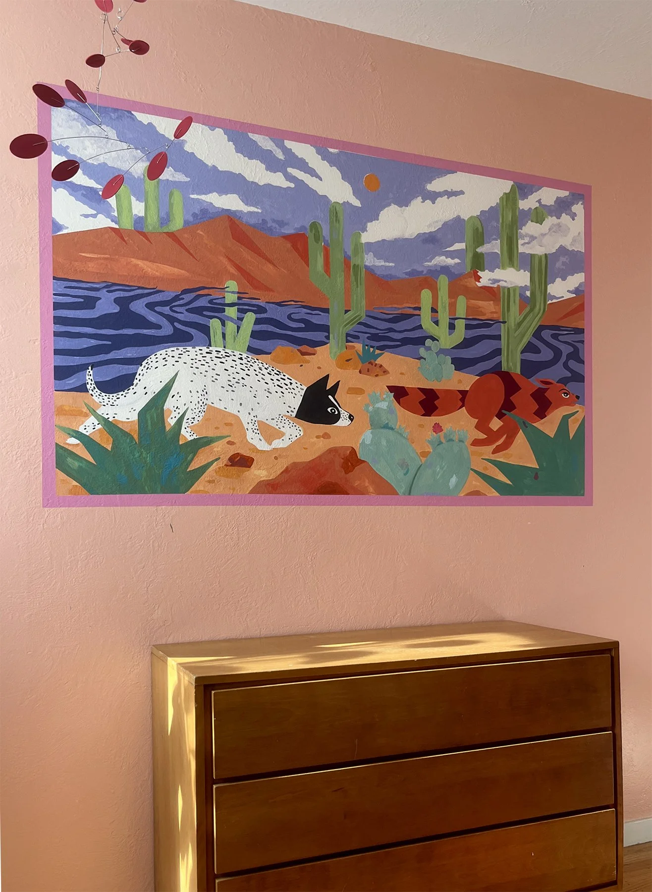 Otis & the Coyote | Nursery Mural 2025