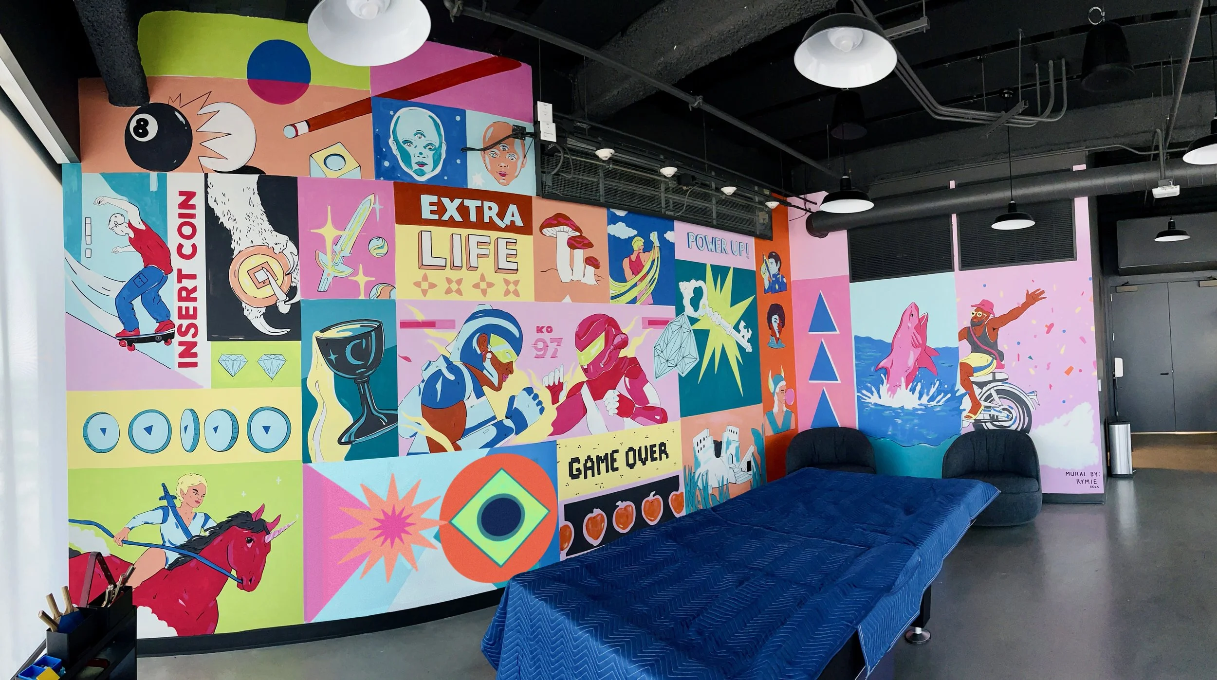 “Extra Life” Retro Gamer Mural | Oakland 2025