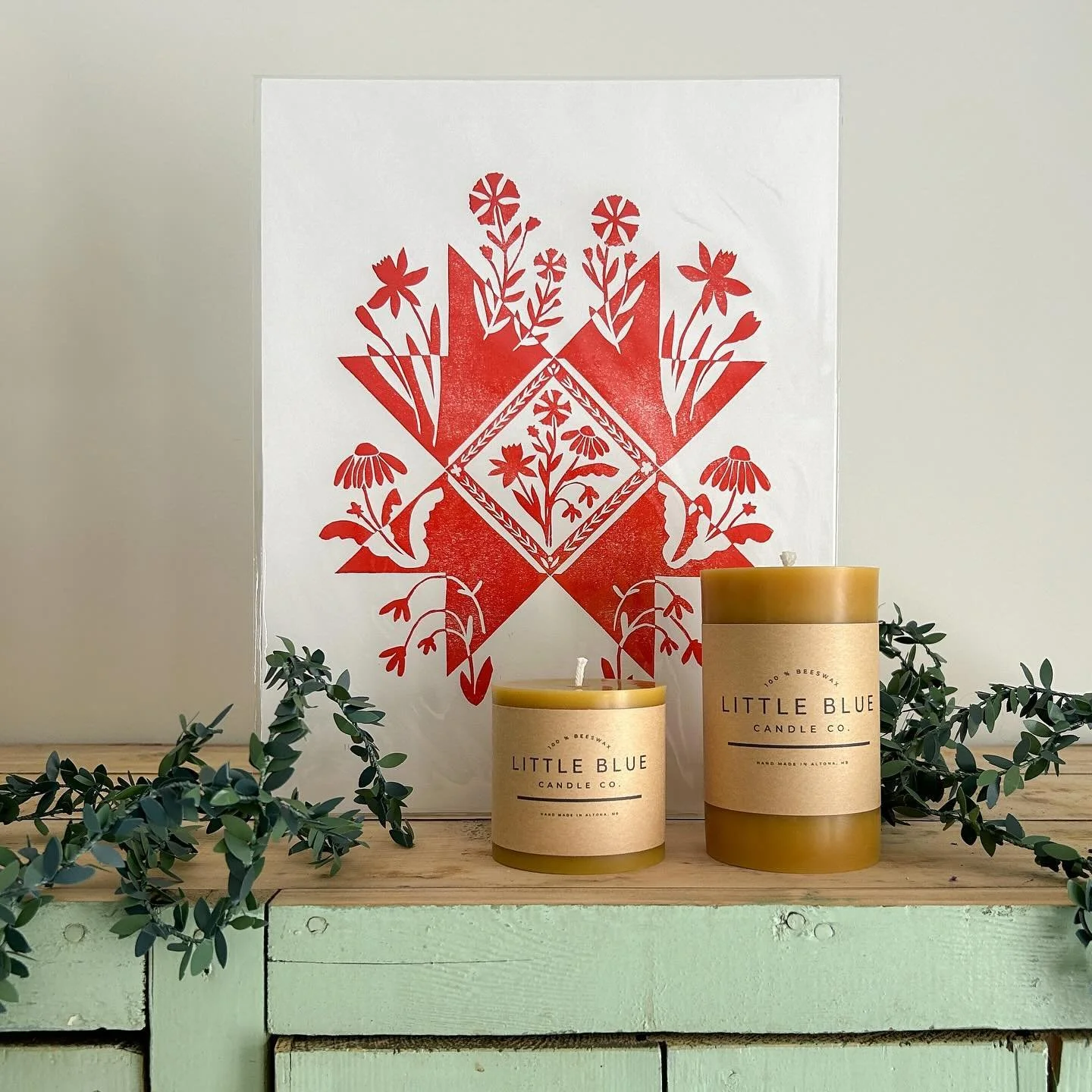 Honoured to be a part of this giveaway with @little.blue.candle.co !
If you&rsquo;re local to southern Mb, go to her account and enter to win 2 beautiful 100% beeswax candles and this print of mine ❤️ 
It ends tomorrow!