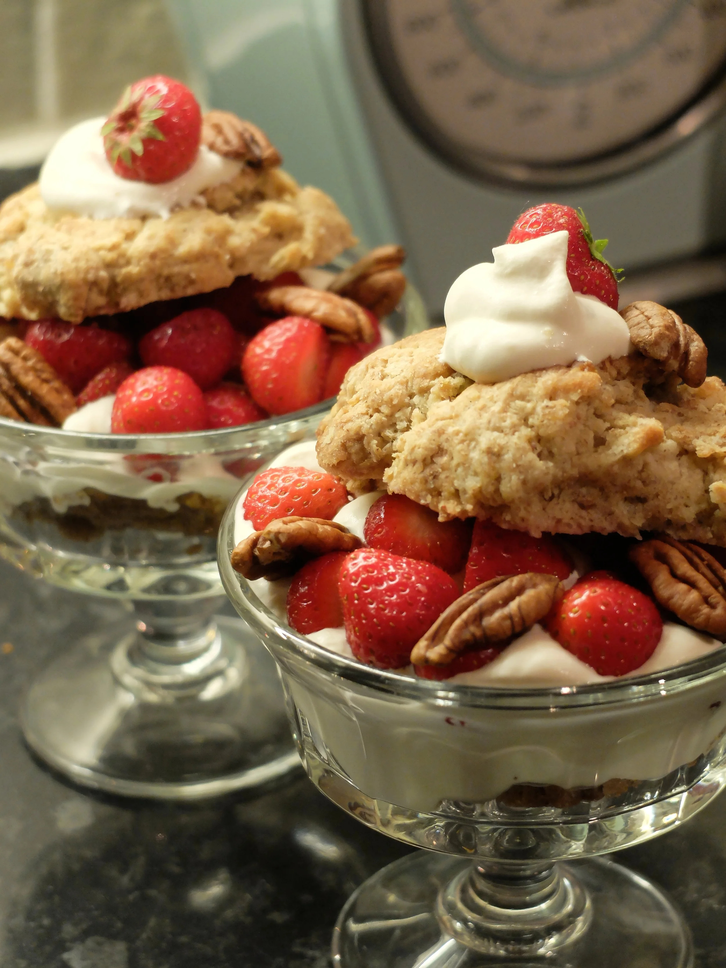 Sky-High Biscuits and Strawberry Nut Shortcakes