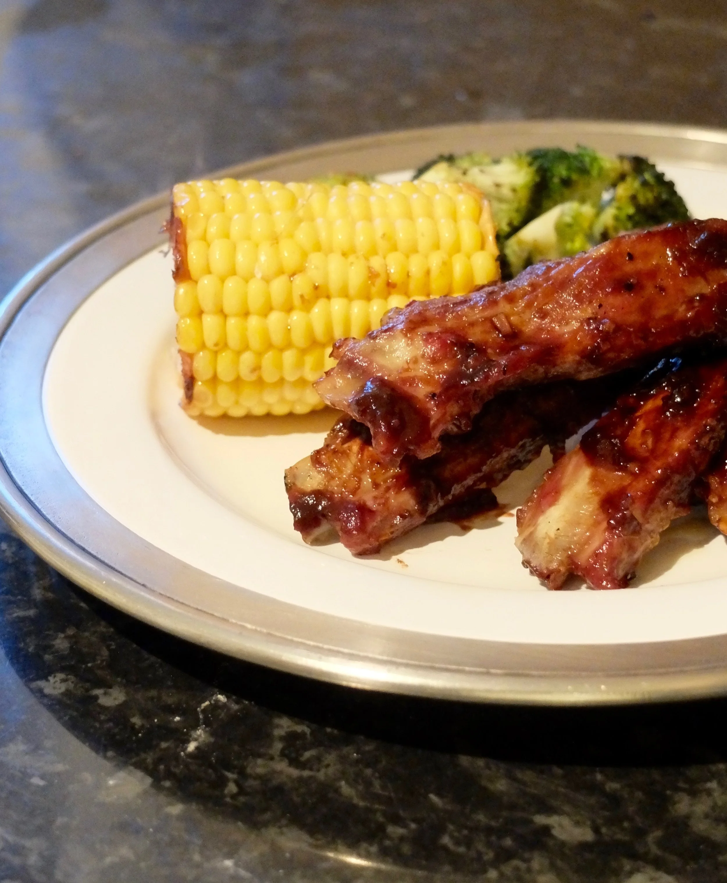 Ribs in Tomato Barbecue Sauce — Recipe Box Project