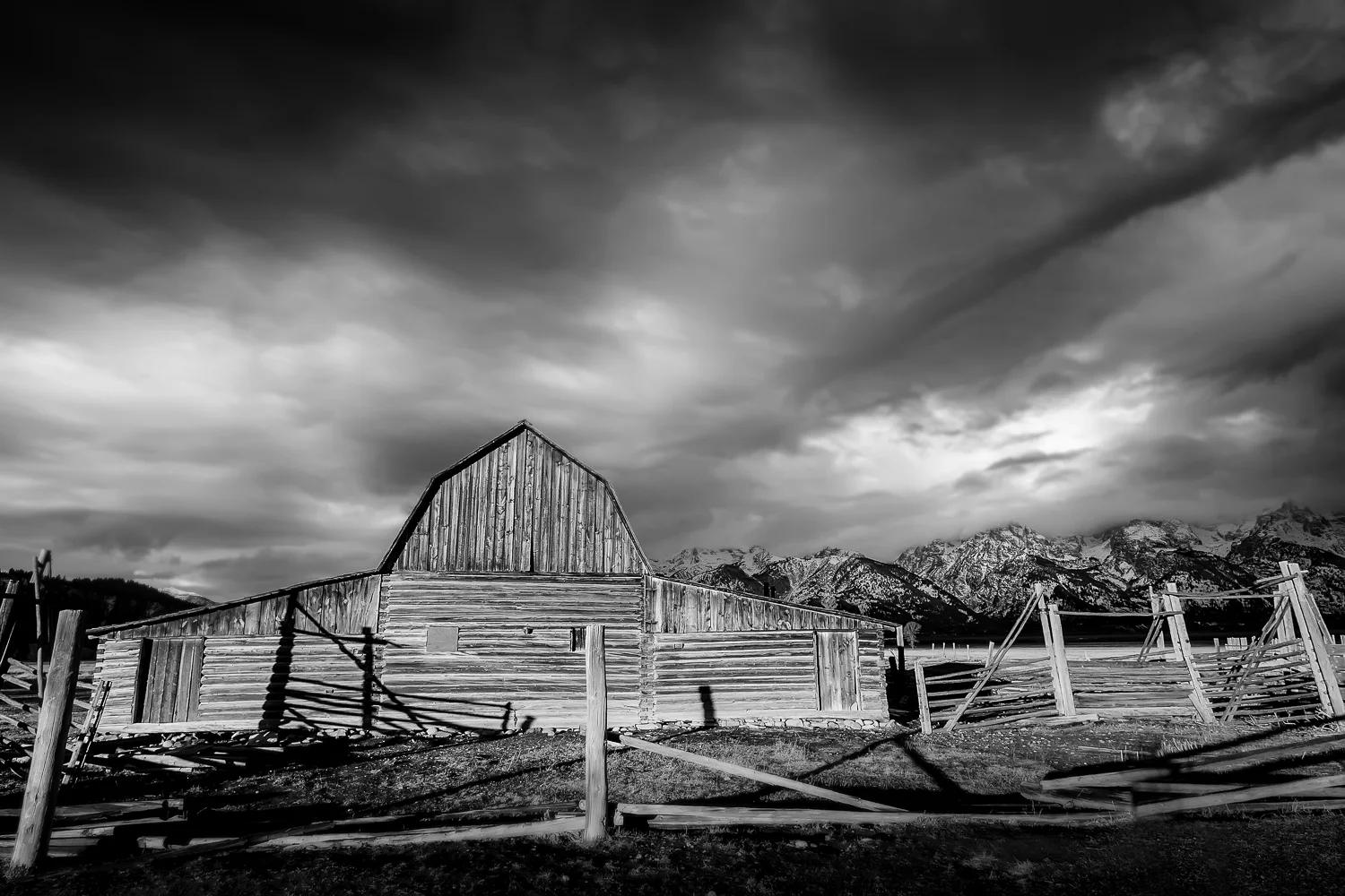 Corral Barn at Sunrise, GTNP