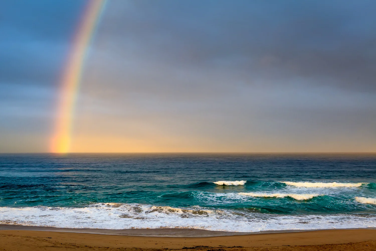 Rainbow over Marina Dunes Beach