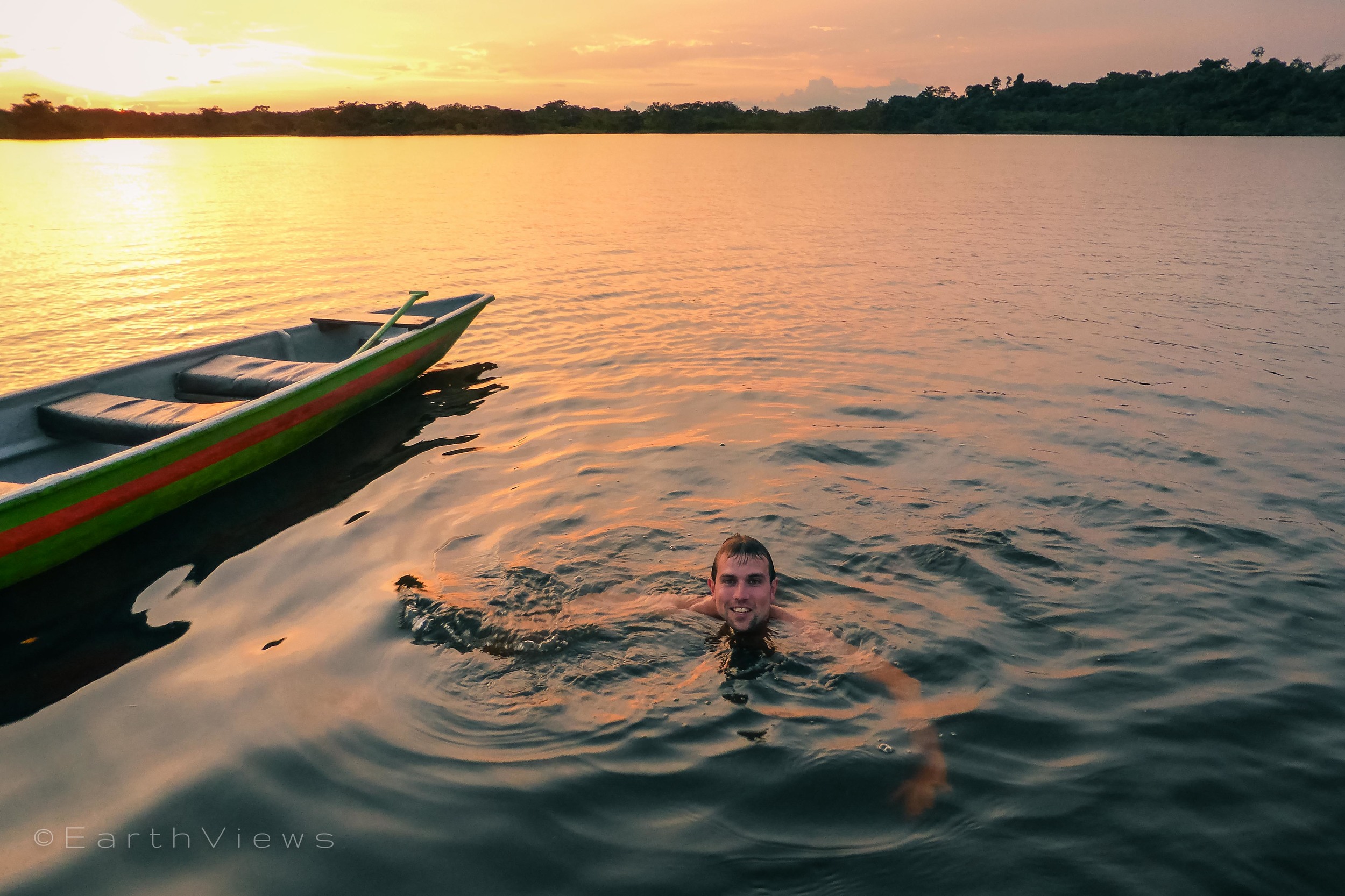 A great escape from the heat. Don’t think about what might swim and hunt for food in the same waters.