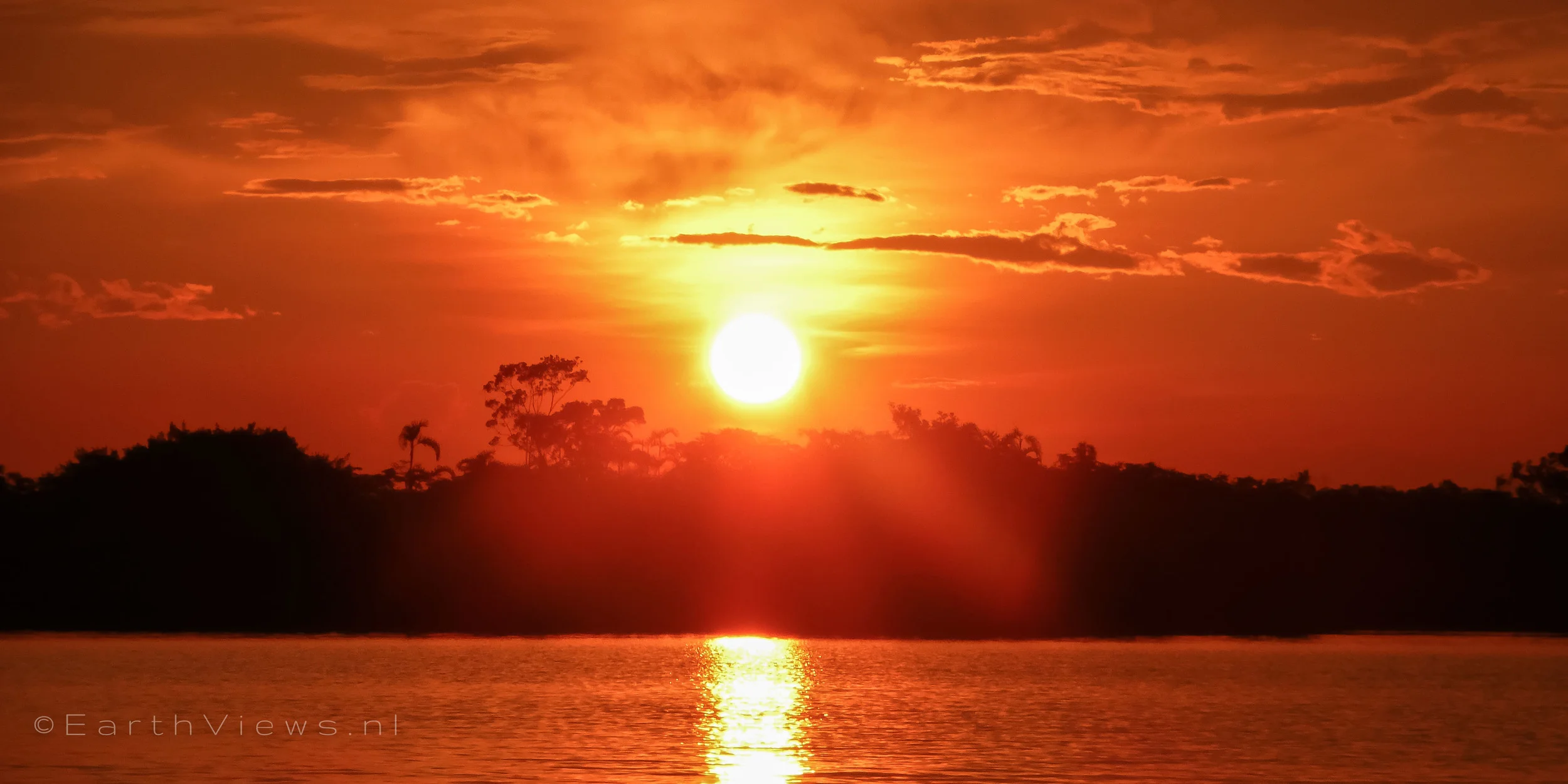 A sunset in the Amazon