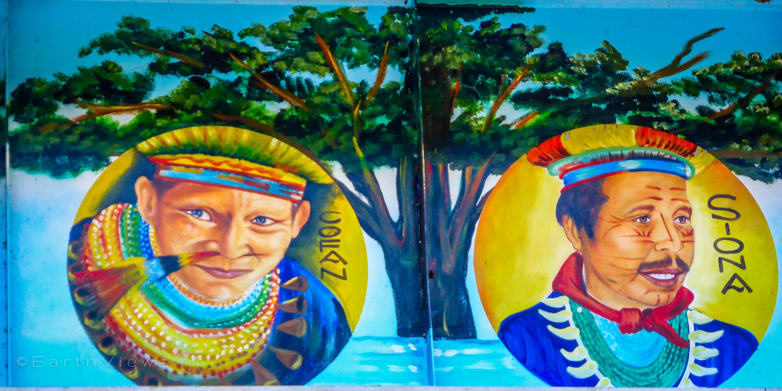Two of the three tribes of Indian people living in the Cuyabeno Wildlife Reserve: the Sionas and Cofans.