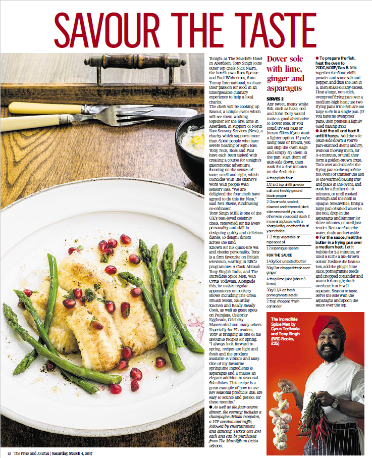 Tony's Dover Sole recipe in the Press & Journal