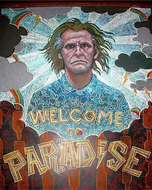 #waybackwednesday to 2009, my first restaurant chalkboard for Ugly Mug, Minneapolis &mdash; where Nick Nolte's infamous mug' greeted guests.