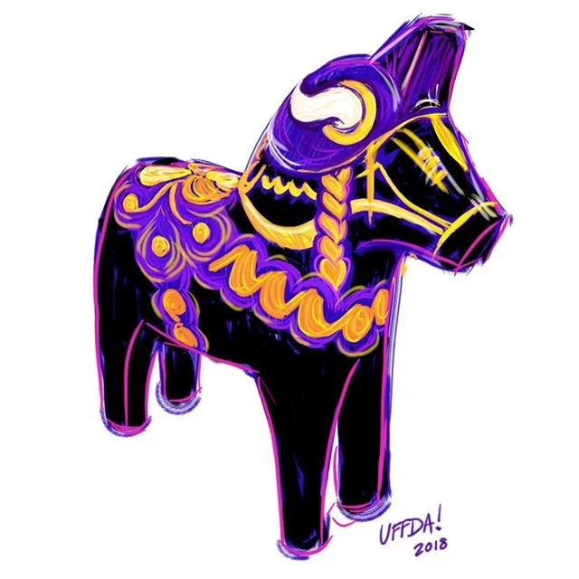 The Dark Horse Cometh! #SKOLVIKINGS #bringithome #valhallarising .
💛💜🖤#Uffdabrand